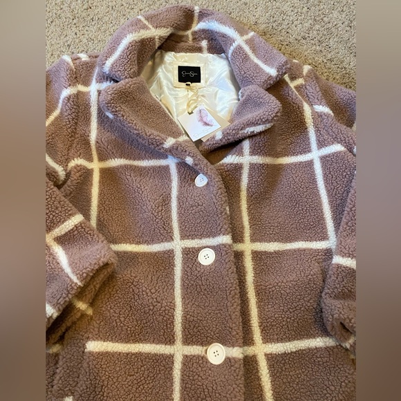 🔥SALE🔥 JESSICA SIMPSON | Windowpane Sherpa
Teddy Coat Dusty Pink Size 3X - Picture 6 of 8